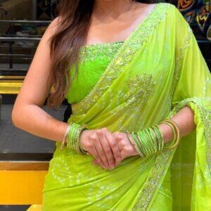 Pure Chiffon Sequin Saree